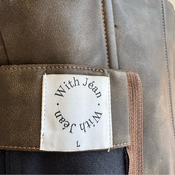 With Jean Althea corset top brown faux leather strapless large - Picture 9 of 10